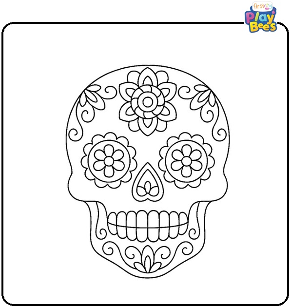 Skull Mandala Coloring Page Skull Mandala Coloring Page