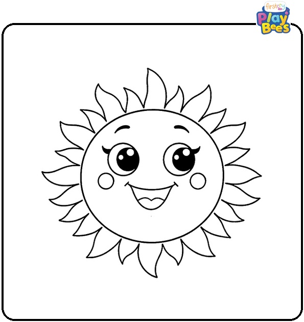 Smiling Sun Coloring Page