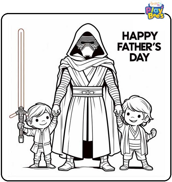Star War's Father's Day Coloring Page