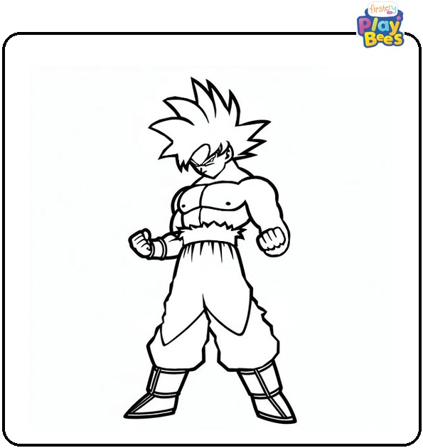 Strong Goku Coloring Page