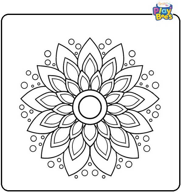 Sunflower Mandala Coloring Page Sunflower Mandala Coloring Page