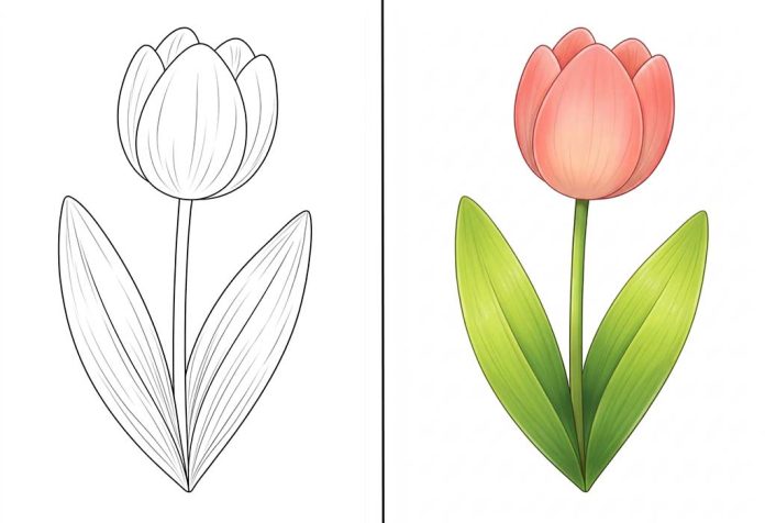 Tulip Coloring Pages – Free Printable Sheets & Pictures