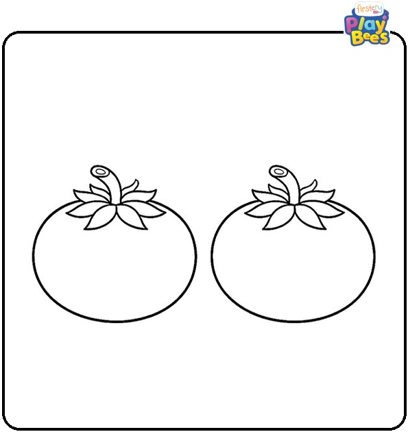 Two Tomatoes Coloring Page