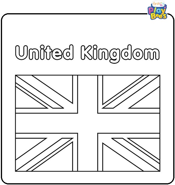 United Kingdom Flag Coloring Page