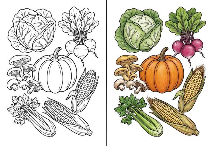 Vegetable Coloring Pages – Free Printable Sheets & Pictures