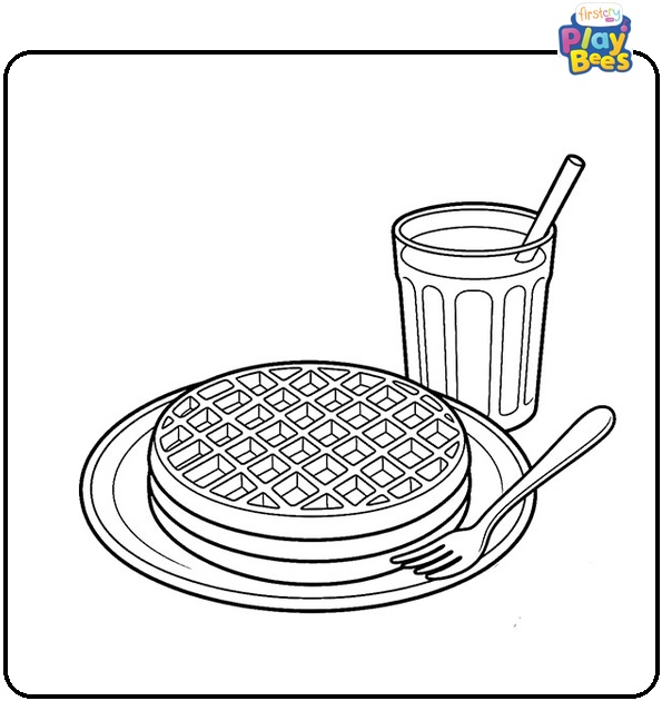 Waffle Treat Coloring Page Waffle Treat Coloring Page