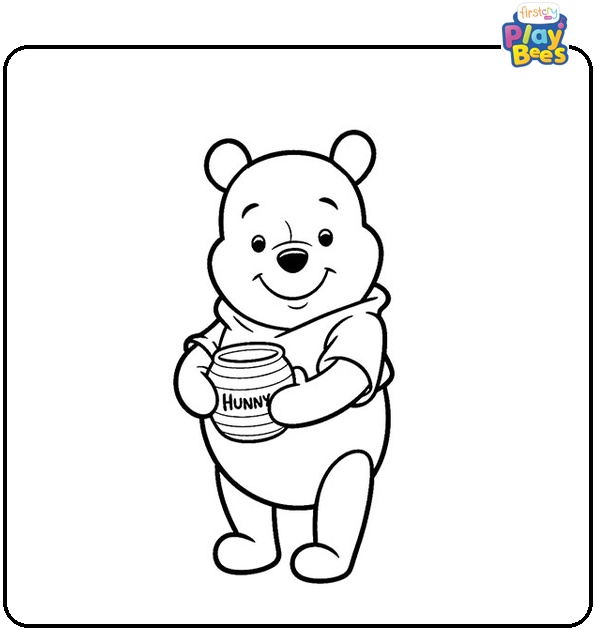 Winnie The Pooh Cartoon Coloring Page