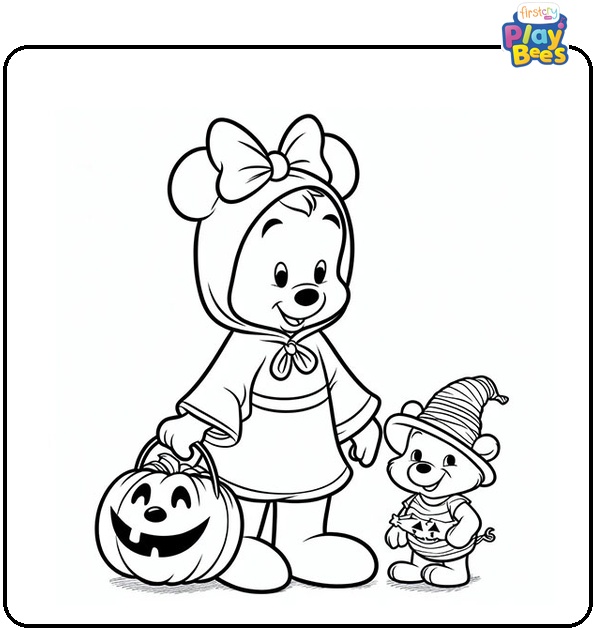 Winnie The Pooh Halloween Coloring Page Winnie The Pooh Halloween Coloring Page