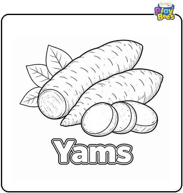 Yam Coloring Page