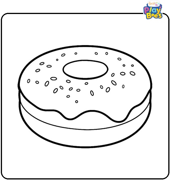 Donut Coloring Page Donut Coloring Page