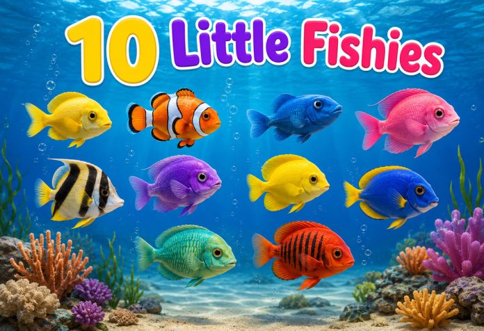 10 Little Fishies Nursery Rhyme With Lyrics