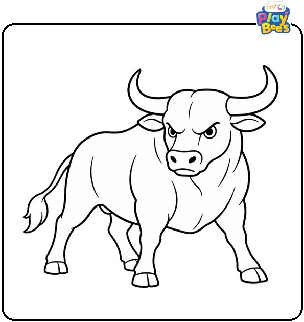 Angry Bull Coloring Page