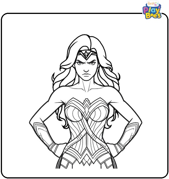 Angry Wonder Woman Coloring Page