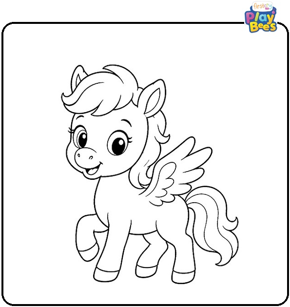 Baby Pegasus Coloring Page Baby Pegasus Coloring Page