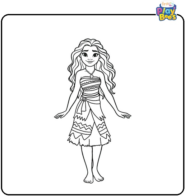 Beautiful Moana Colouring Page Beautiful Moana Colouring Page