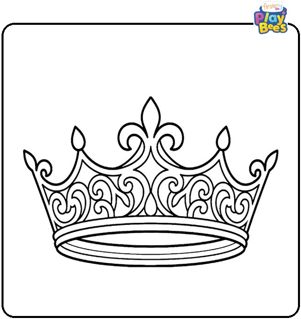 Belle Crown Coloring Page Belle Crown Coloring Page