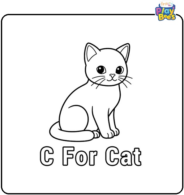 C is for Cat Coloring Page C is for Cat Coloring Page