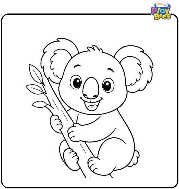 Cartoon Koala Coloring Page Cartoon Koala Coloring Page