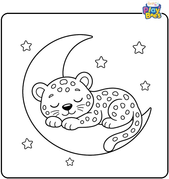 Cartoon Leopard Coloring Page Cartoon Leopard Coloring Page