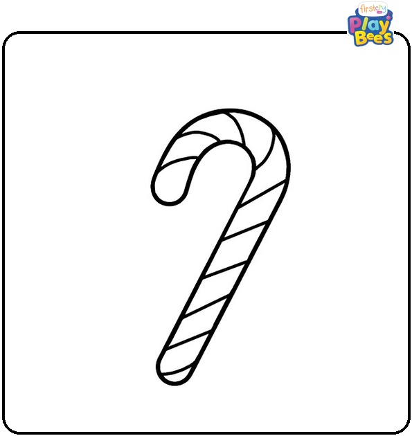 Christmas Candy Cane Coloring Page Christmas Candy Cane Coloring Page