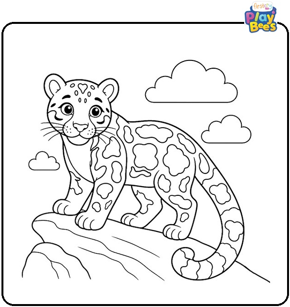 Clouded Leopard Coloring Page Clouded Leopard Coloring Page