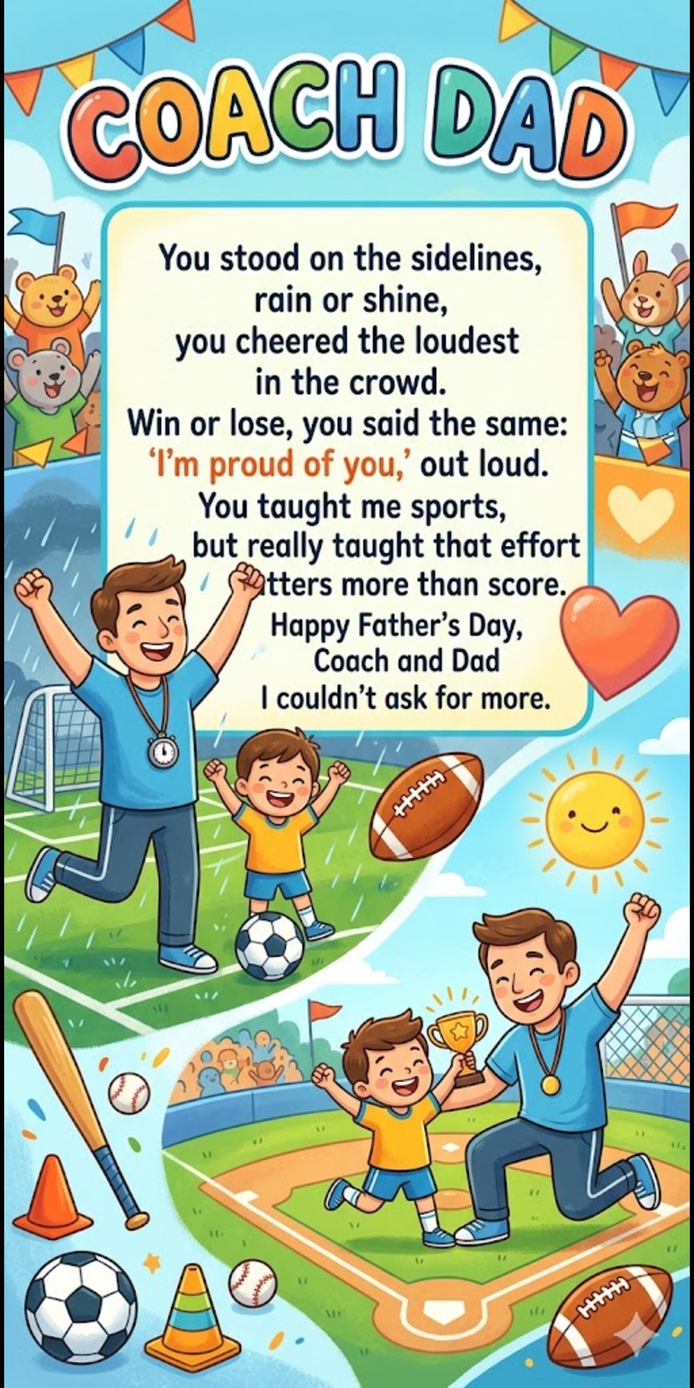 Coach Dad - Father's Day Poem
