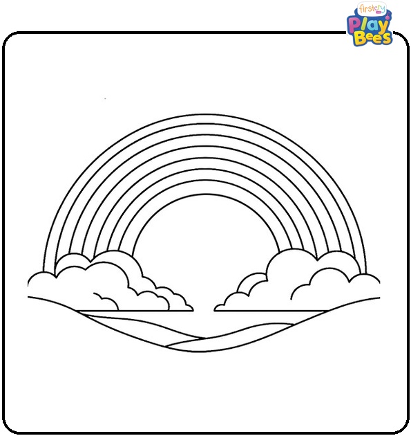 Colors of the Rainbow Coloring Page