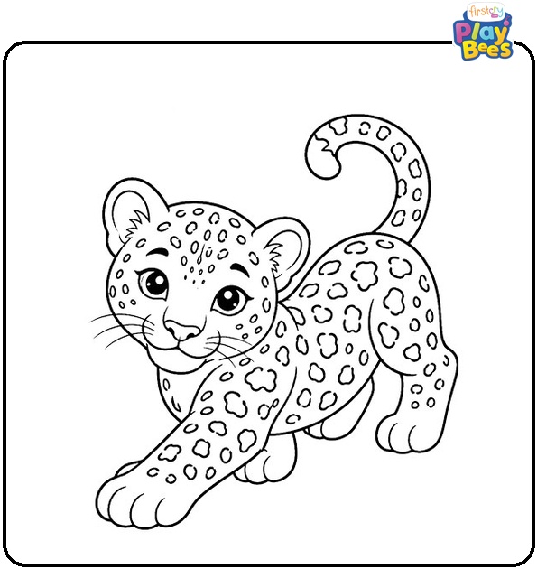 Cute Leopard Coloring Page Cute Leopard Coloring Page