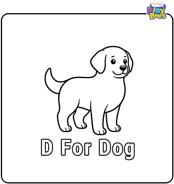 D is for Dog Coloring Page D is for Dog Coloring Page