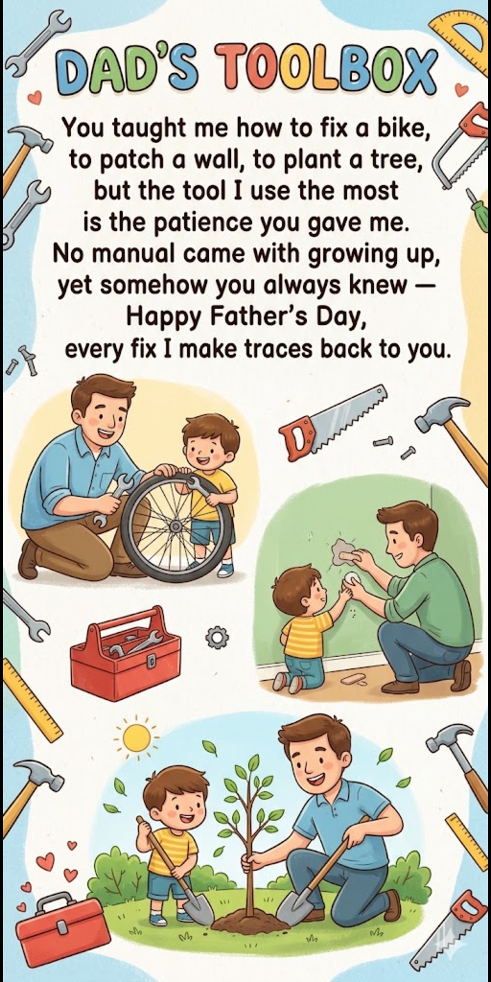 Dad's Toolbox - Fathers Day Poem