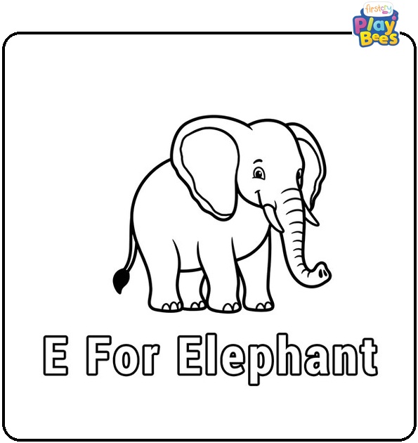 E is for Elephant Coloring Page E is for Elephant Coloring Page