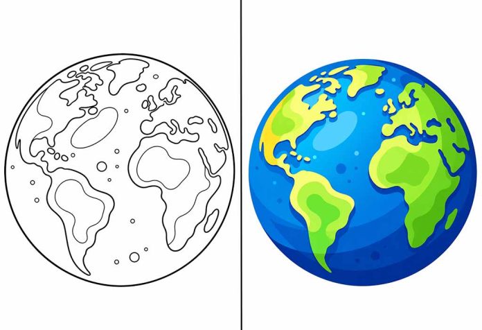 Earth Coloring Pages – Free Printable Worksheets & Pictures