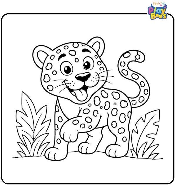 Funny Jaguar Coloring Page