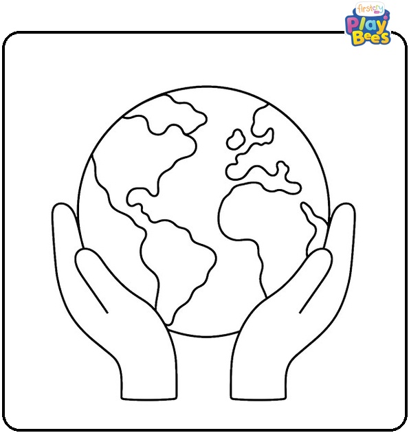 Hands Holding Earth Coloring Pages Hands Holding Earth Coloring Pages