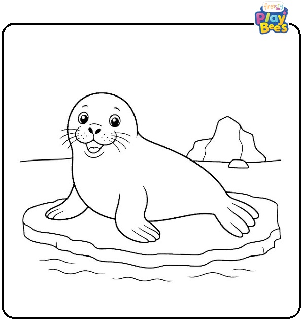 Happy Seal Coloring Page
