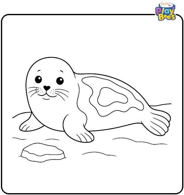 Harp Seal Coloring Page