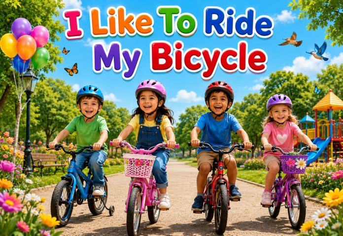 I Like To Ride My Bicycle Nursery Rhyme With Lyrics