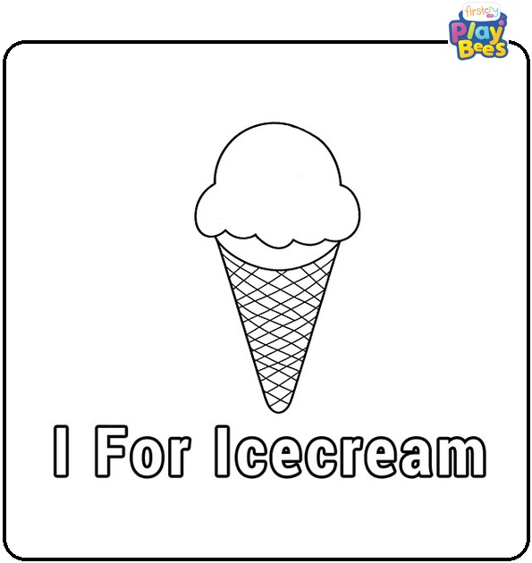 I is for Ice Cream Coloring Page I is for Ice Cream Coloring Page