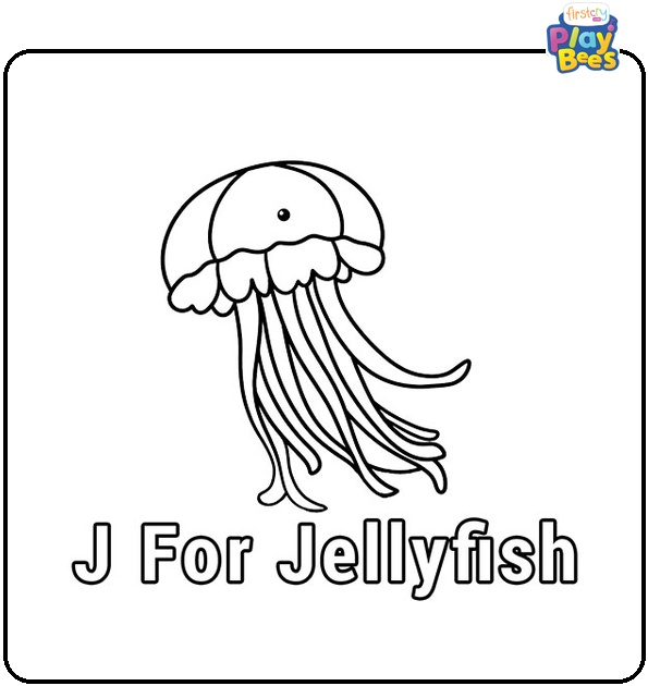J is for Jellyfish Coloring Page J is for Jellyfish Coloring Page