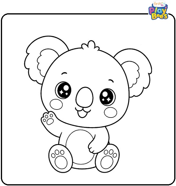 Kawaii Koala Coloring Page Kawaii Koala Coloring Page