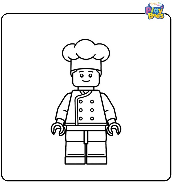 Lego Chef Colouring Page