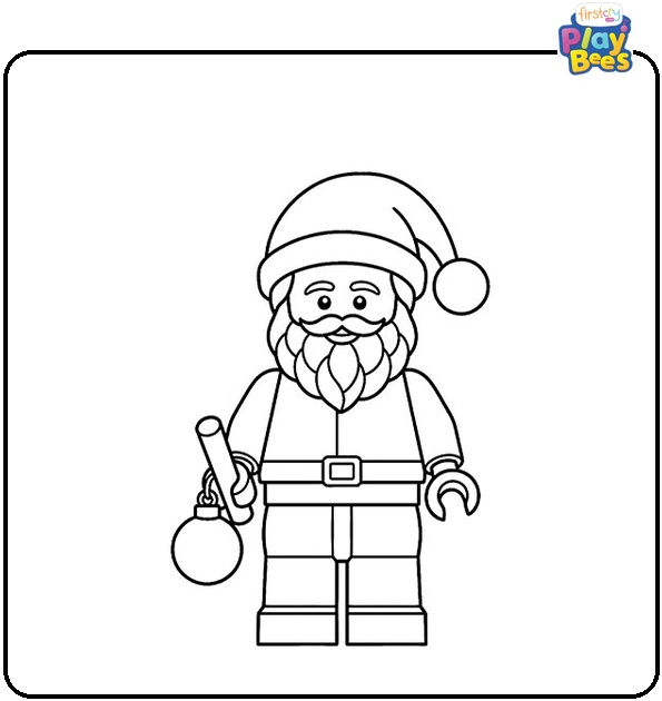 Lego Christmas Colouring Page