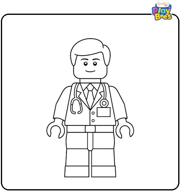 Lego Doctor Colouring Page