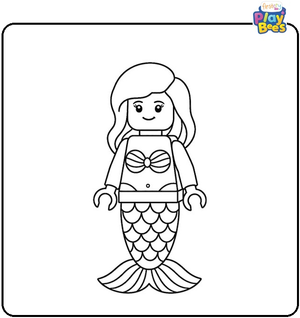 Lego Little Mermaid Coloring Page