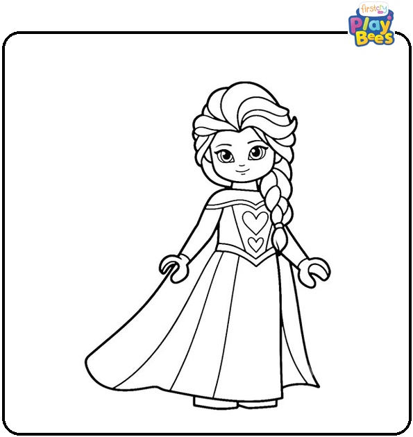 Lego Princess Elsa Coloring Page