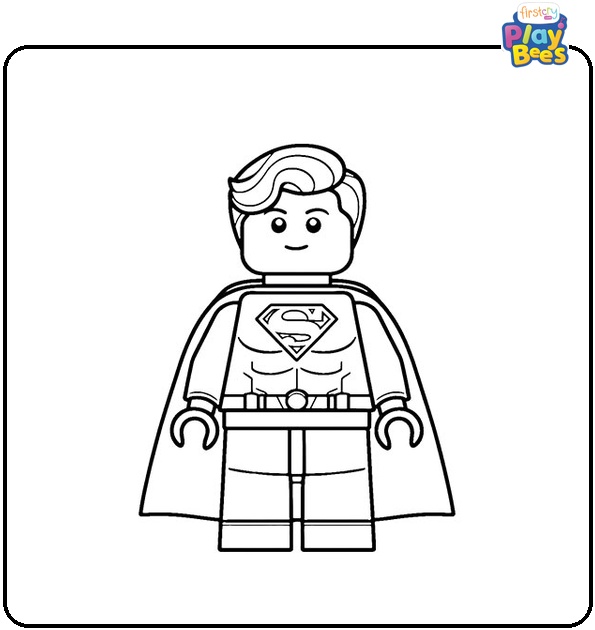 Lego Superman Colouring Page