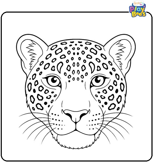 Leopard Face Coloring Page Leopard Face Coloring Page