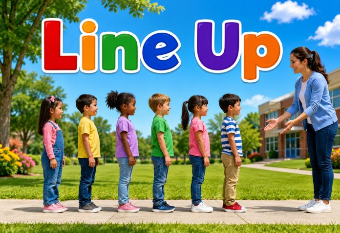 Line Up Nursery Rhyme With Lyrics