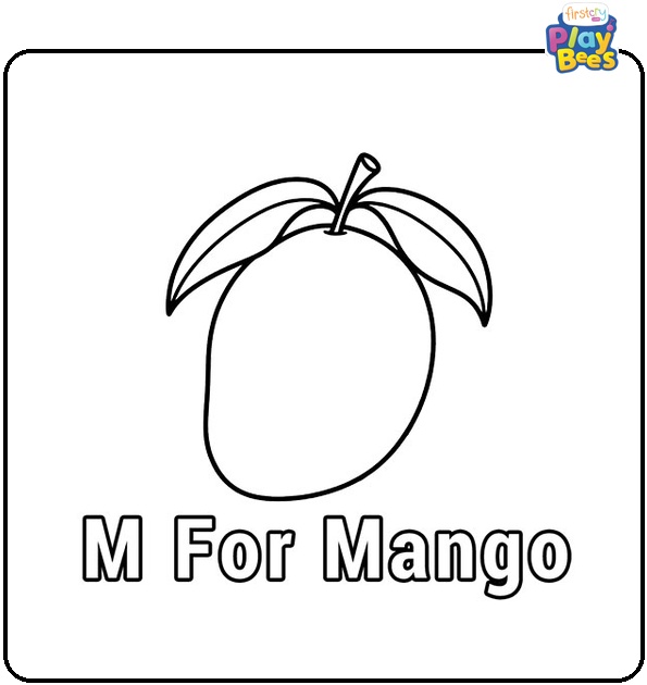 M for Mango coloring page M for Mango coloring page