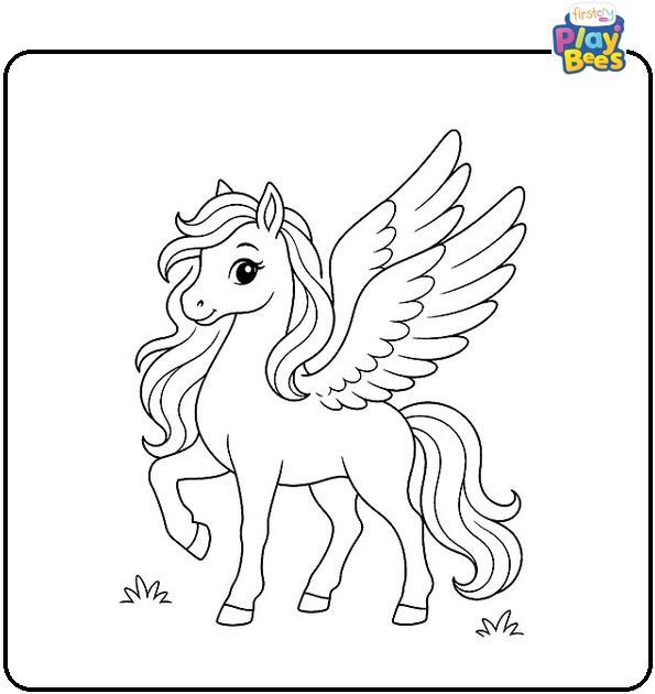 Majestic Pegasus Coloring Page Majestic Pegasus Coloring Page